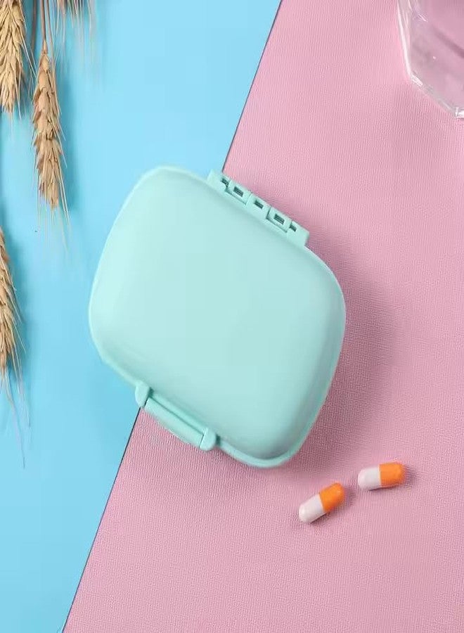 Lobe Miracle منظم حبوب السفر من لوب ميراكل، علبة حبوب محمولة بـ 8 أقسام، علبة حبوب يومية لحفظ الفيتامينات، علبة حبوب صغيرة لمنظم الأدوية في الجيب (أزرق) - Image 3